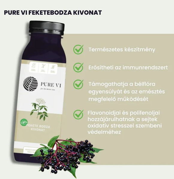 Pure Vi Feketebodza Kivonat 500ml
