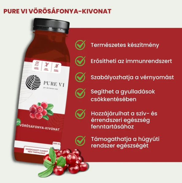 Pure Vi Vörösáfonya Kivonat 500ml