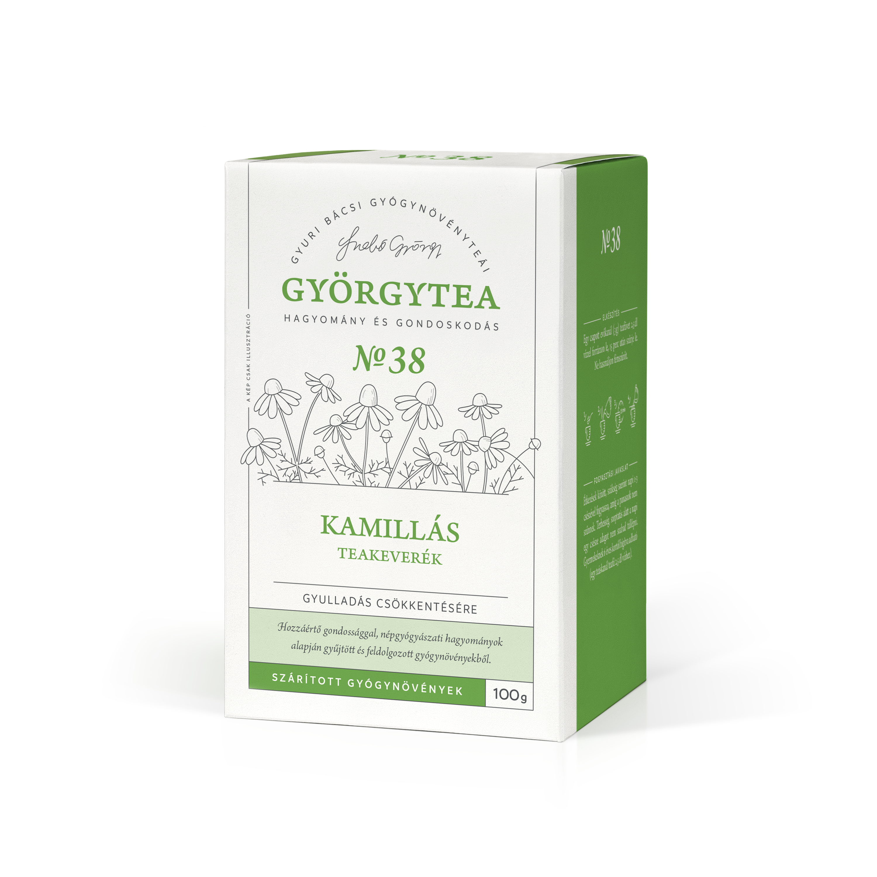 Kamillás teakeverék (Gyulladás csökkentésére) 100g (kb. 34 adag)