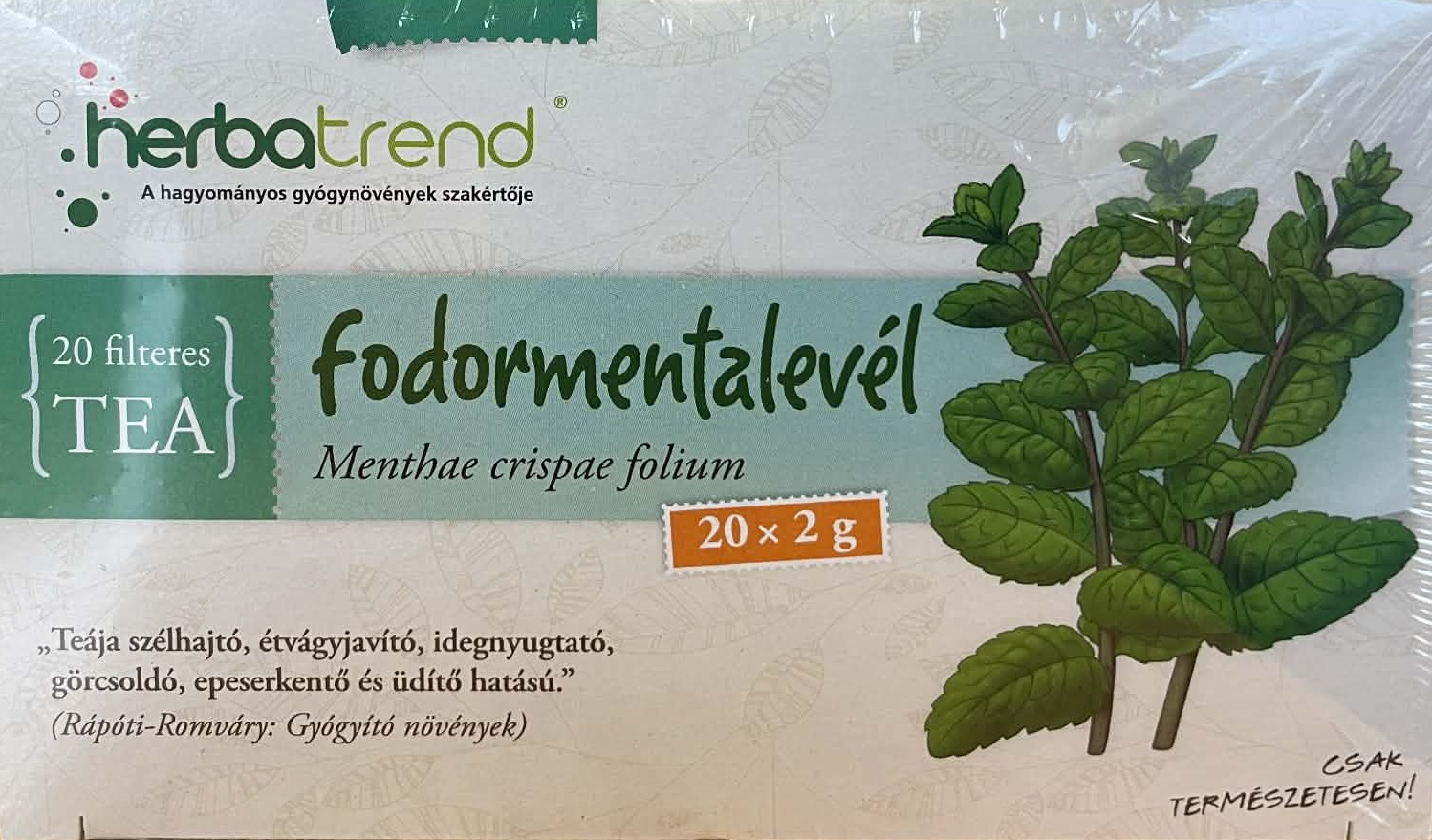 Fodormentalevél filteres tea (20x2g)